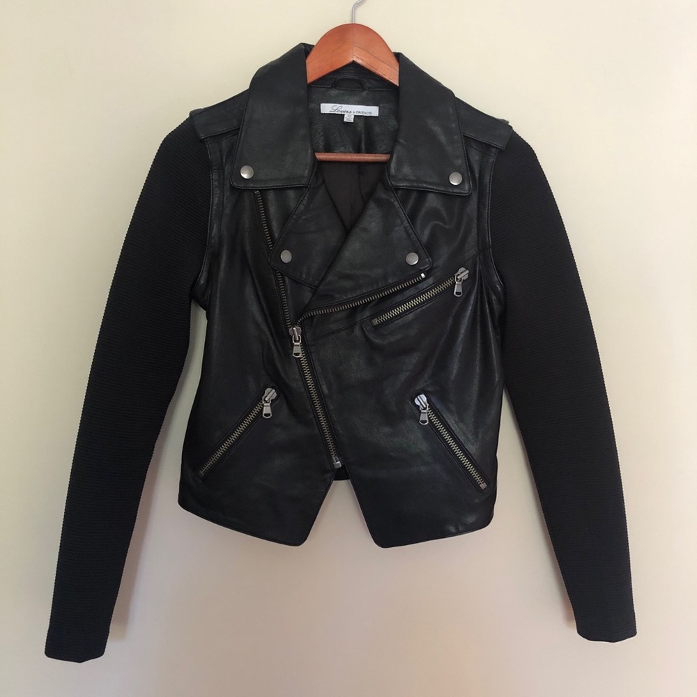 Lovers + Friends Convertible Moto Leather Jacket